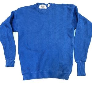 Saratoga by Robert Peritz Unisex Sweater sz S/M cotton Royal Blue